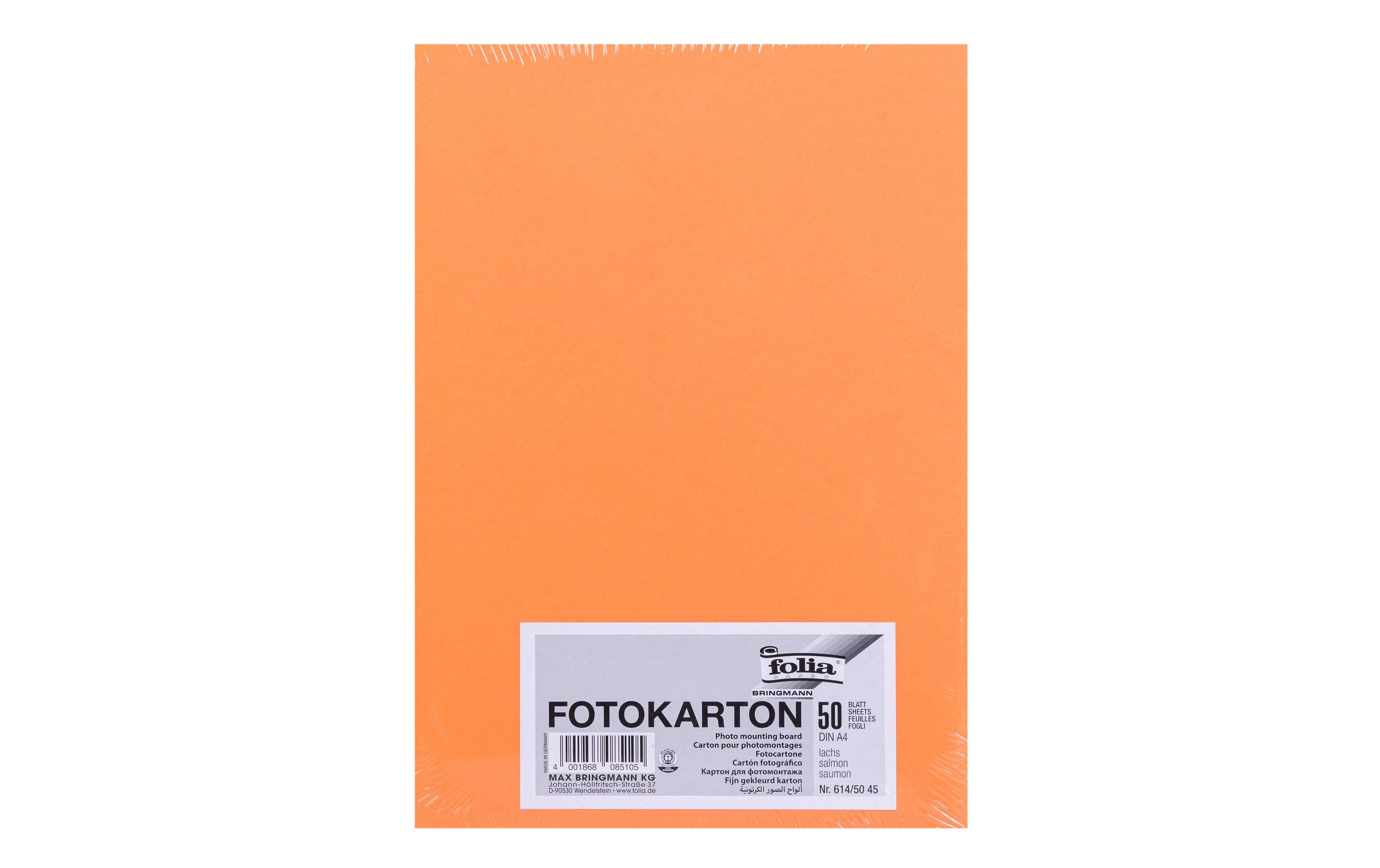 Fotokarton A4, 300 g/m², 50 Blatt, LachsFotokarton zum Basteln oder Gestalten