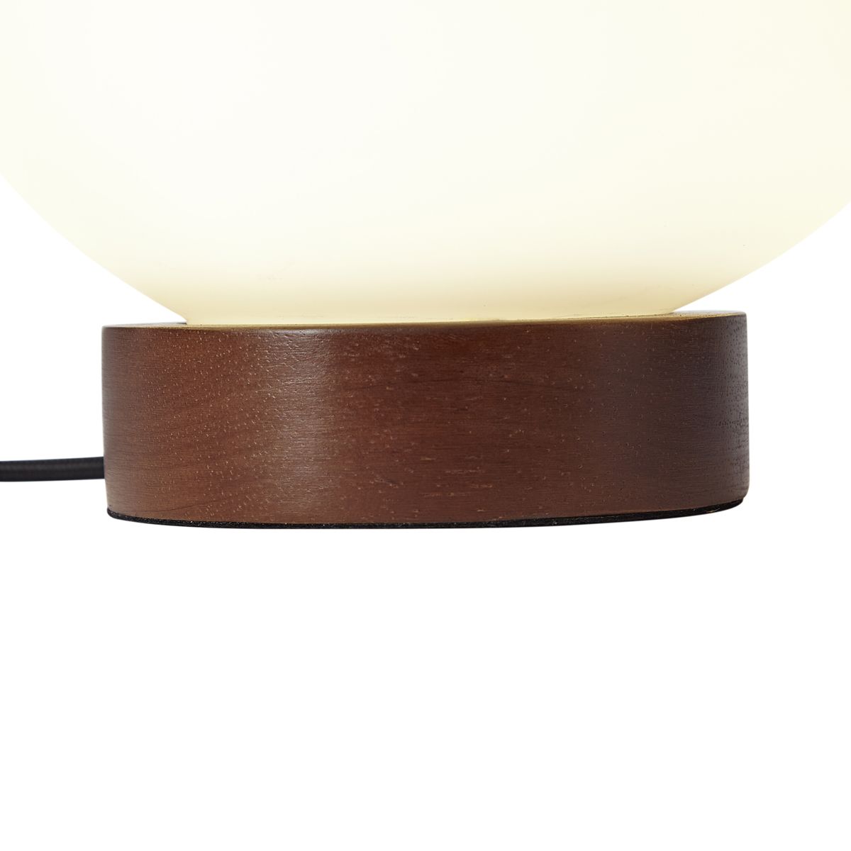 Japandi tafellamp hout met opaal glas - Sally