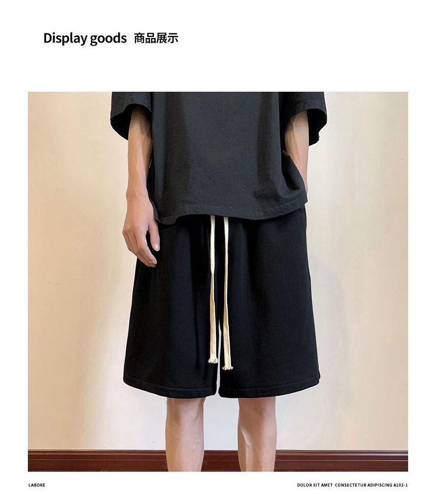 FOEV - Shorts met hoge taille en wijde pijpen
