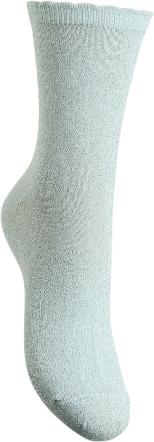 Pieces PCSEBBY GLITTER LONG SOCKS NOOS BC Dusty aqua/toned lurex