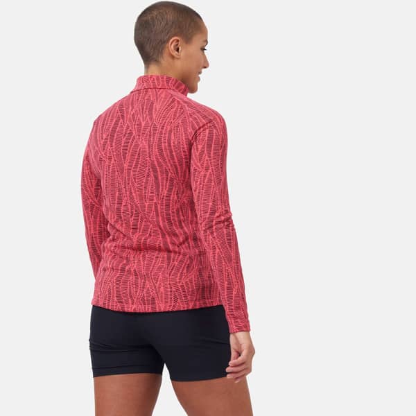 Veste polaire randonnée ODLO FLI LIGHT PRINT MIDLAYER FZ W PARADISE PINK