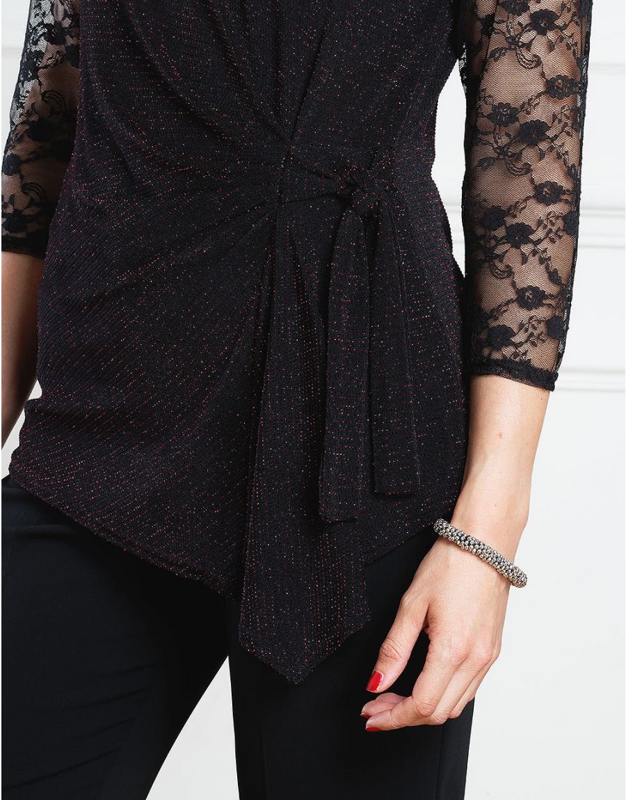 Top chic noir dentelle