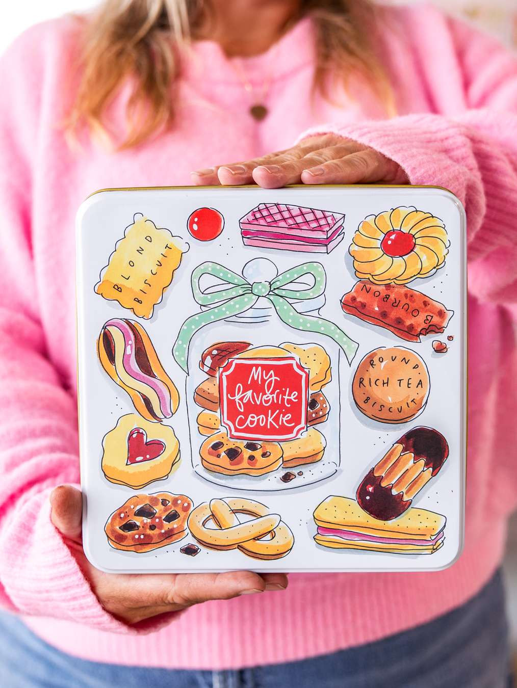 Blik Vierkant Groot Even Bijkletsen My Favorite Cookie