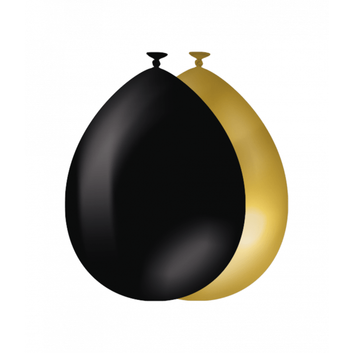 Zwart Gouden Ballonnen 30cm 25st