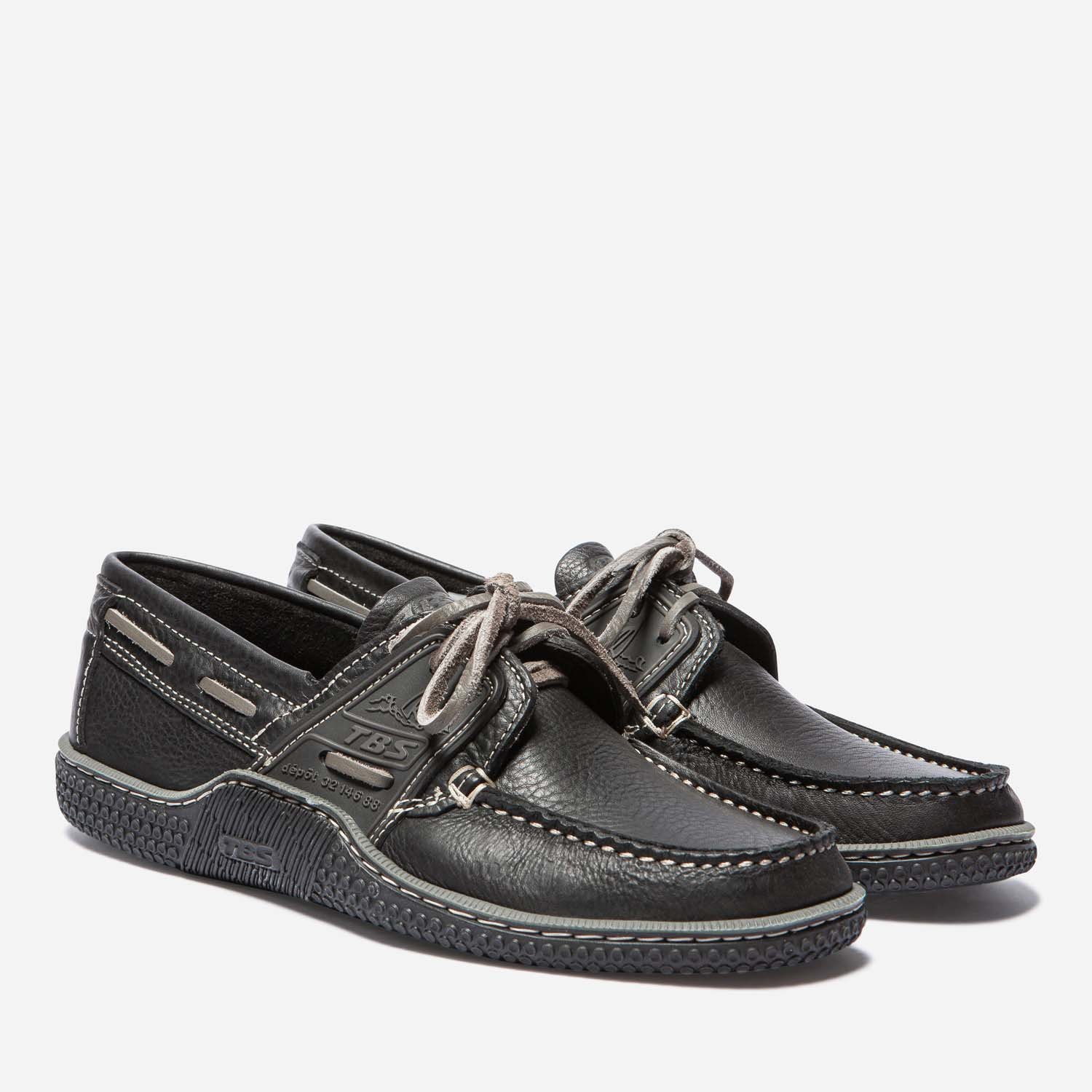 Chaussures Bateau Homme Cuir Noir