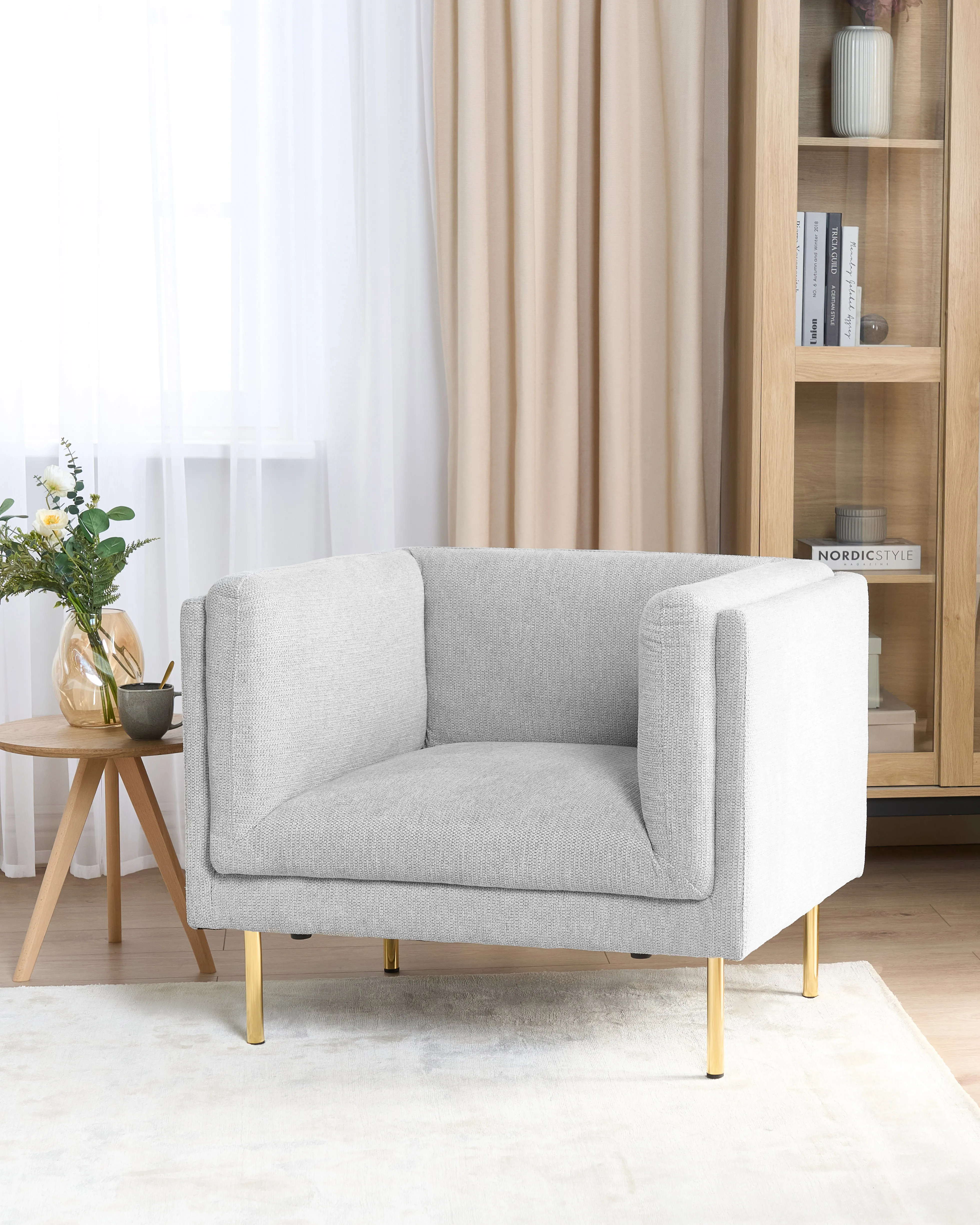 Fauteuil MOEN Stof Lichtgrijs