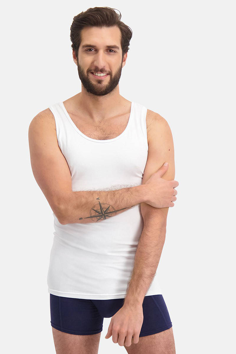 Bamboo Basics hemd Stef met bamboe (set van 2) wit