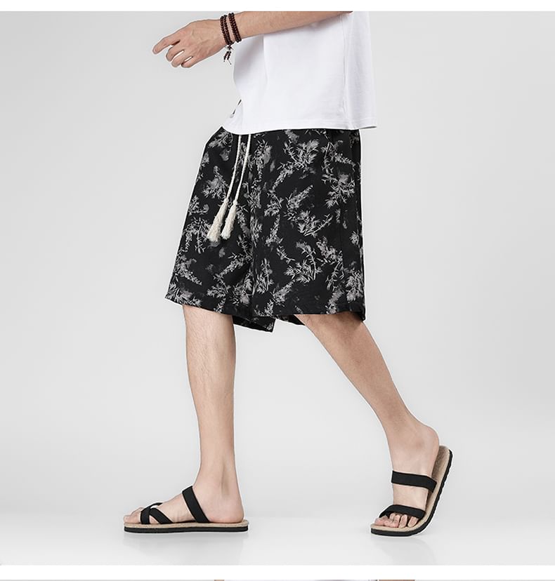 emeisa - Shorts met trekkoord en print