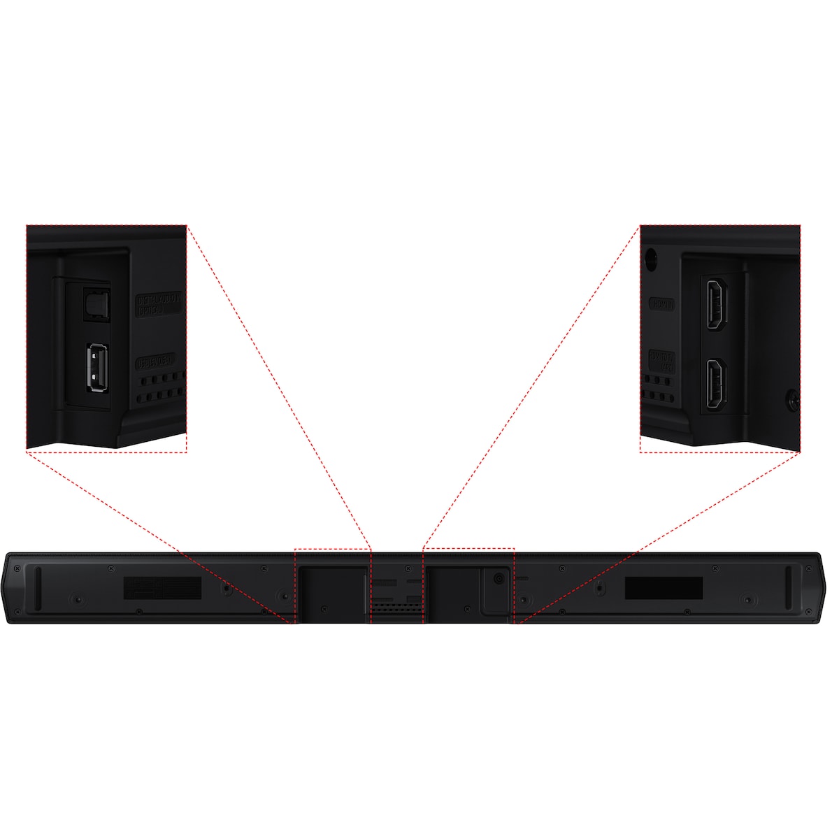 Samsung B560 lydplanke med subwoofer