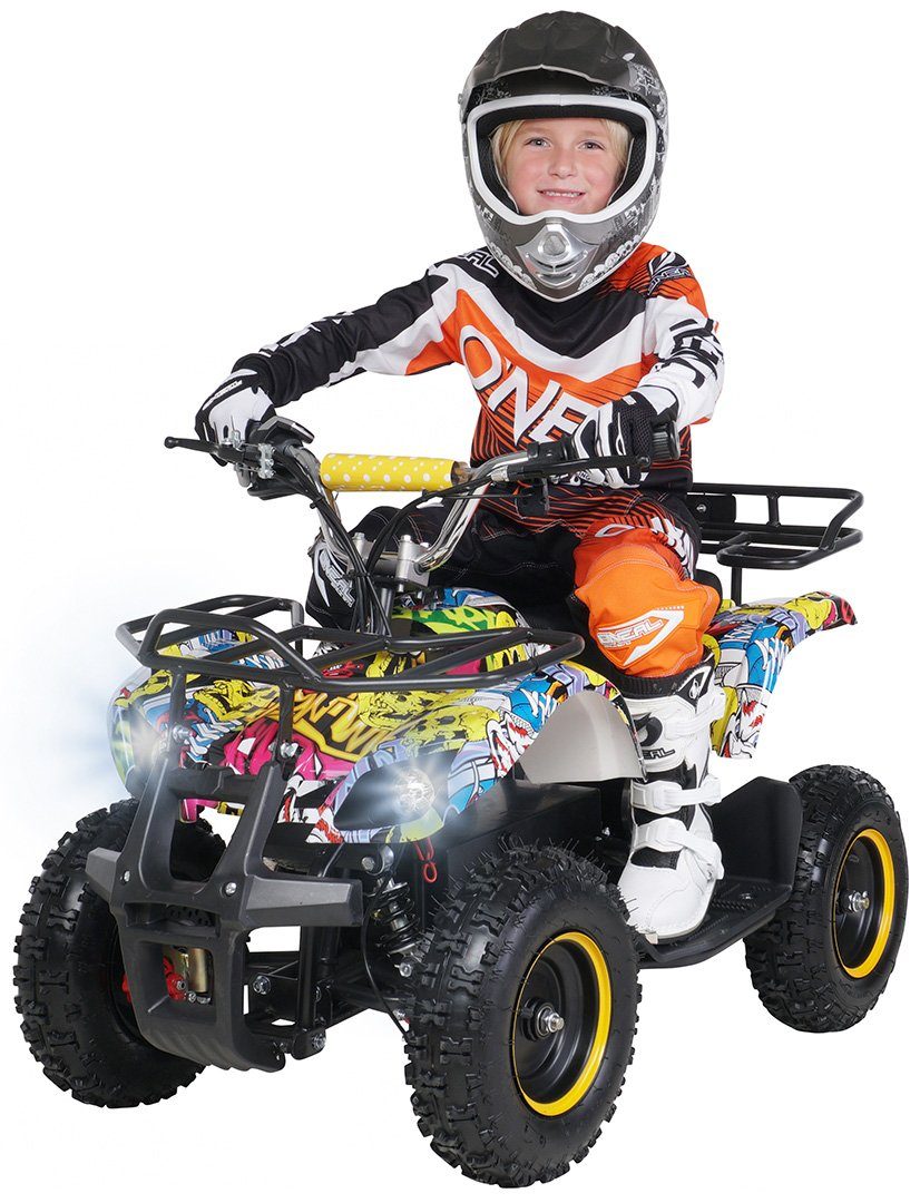 Quadriciclo elétrico infantil Actionbikes Motors Torino ATV 1000 W 36 V, capacidade de carga 50 kg (1 unidade), quadriciclo de bolso - toque de segurança - freio a disco perfurado - até 25 km/h