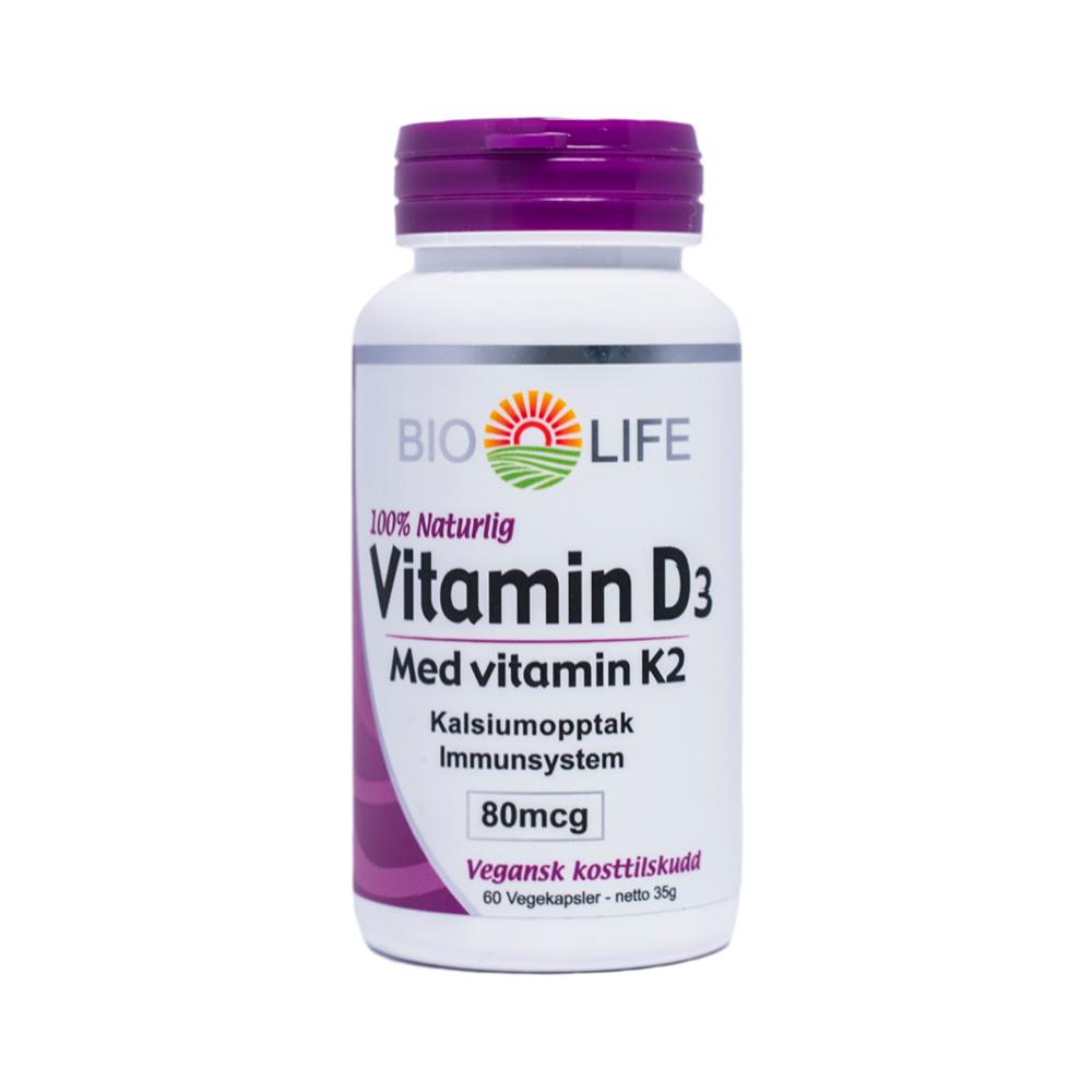 Bio Life Vitamin D3 med Vitamin K2