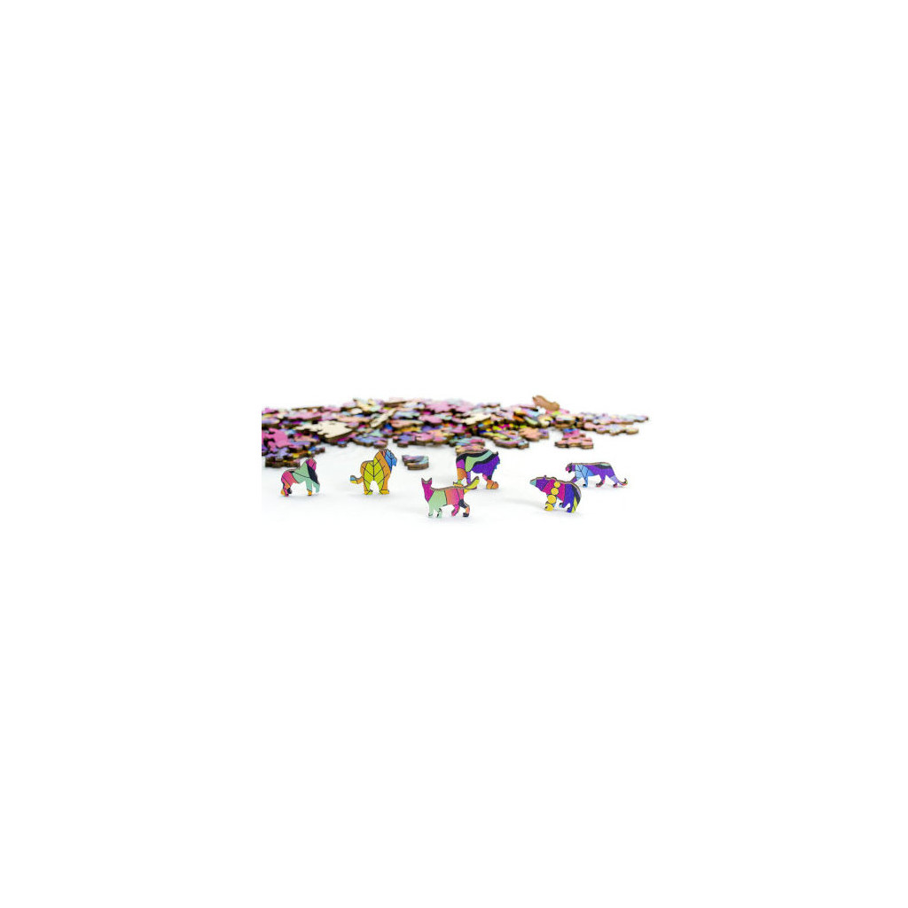 Rainbow Wooden - Puzzle en bois - Tigre - 139 pièces