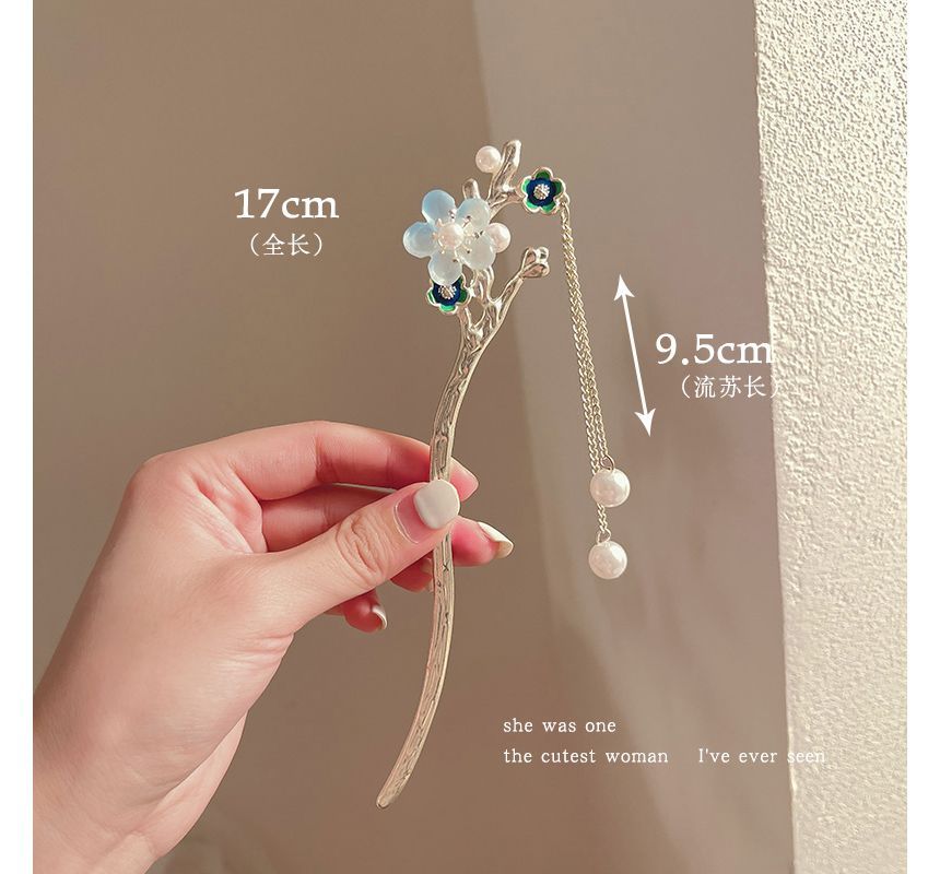 Rodiv - Bloemen acryl legering haarspeld (verschillende designs)