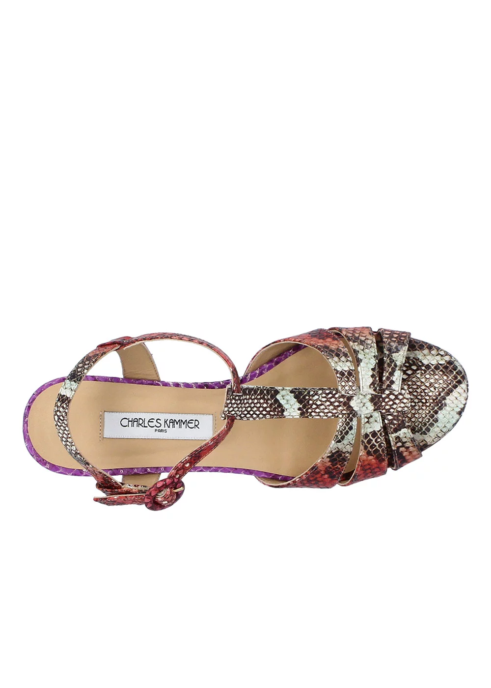 SANDALE PLATEAU VARET PYTHON MULTICOLORE