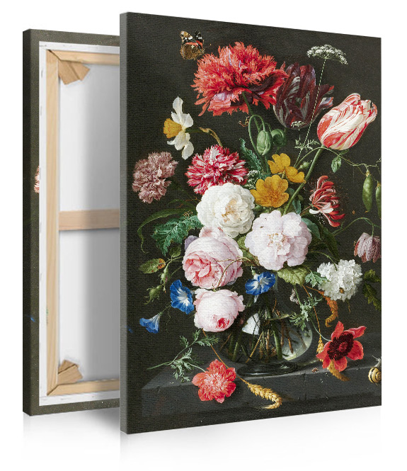 Canvas schilderij Bloemen in vaas - Jan Davidsz De Heem 60 x 80 cm