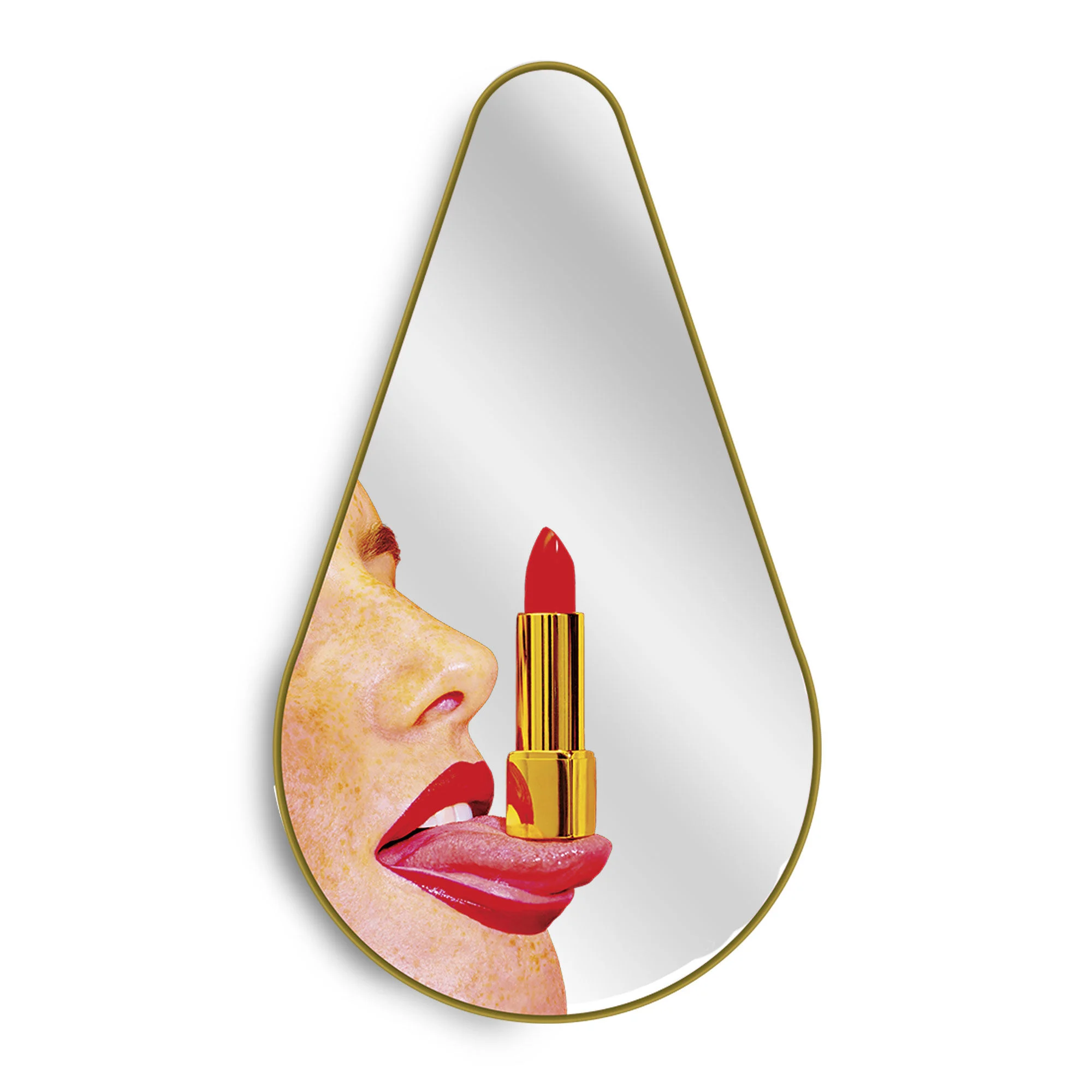 TOILETPAPER PEAR - Mirroir mural bois | Rouge