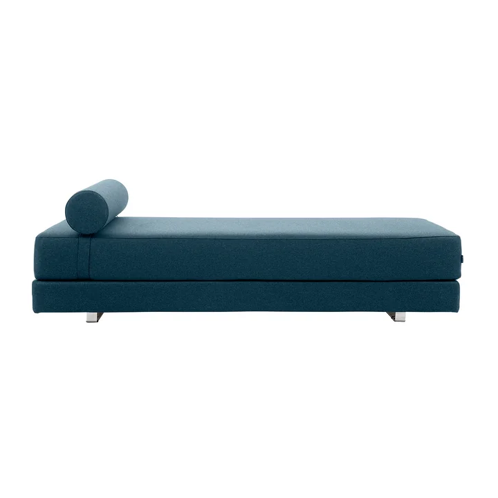Softline - Lubi Schlafsofa mit Kaltschaummatratze, blau (Filz 846), inkl. Nackenrolle