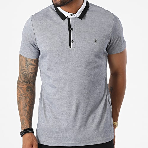 Polo Manches Courtes 570 Bleu Marine Chiné