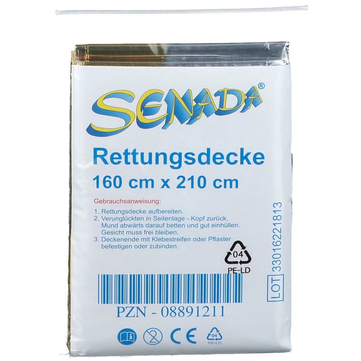Senada Rettungsdecke 210 x 160 cm