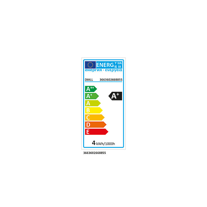 Tube LED Diall 221mm S15s 3,5W blanc chaud