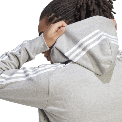 Adidas SportswearEssentials French Terry 3-Stripes Hoody - grau