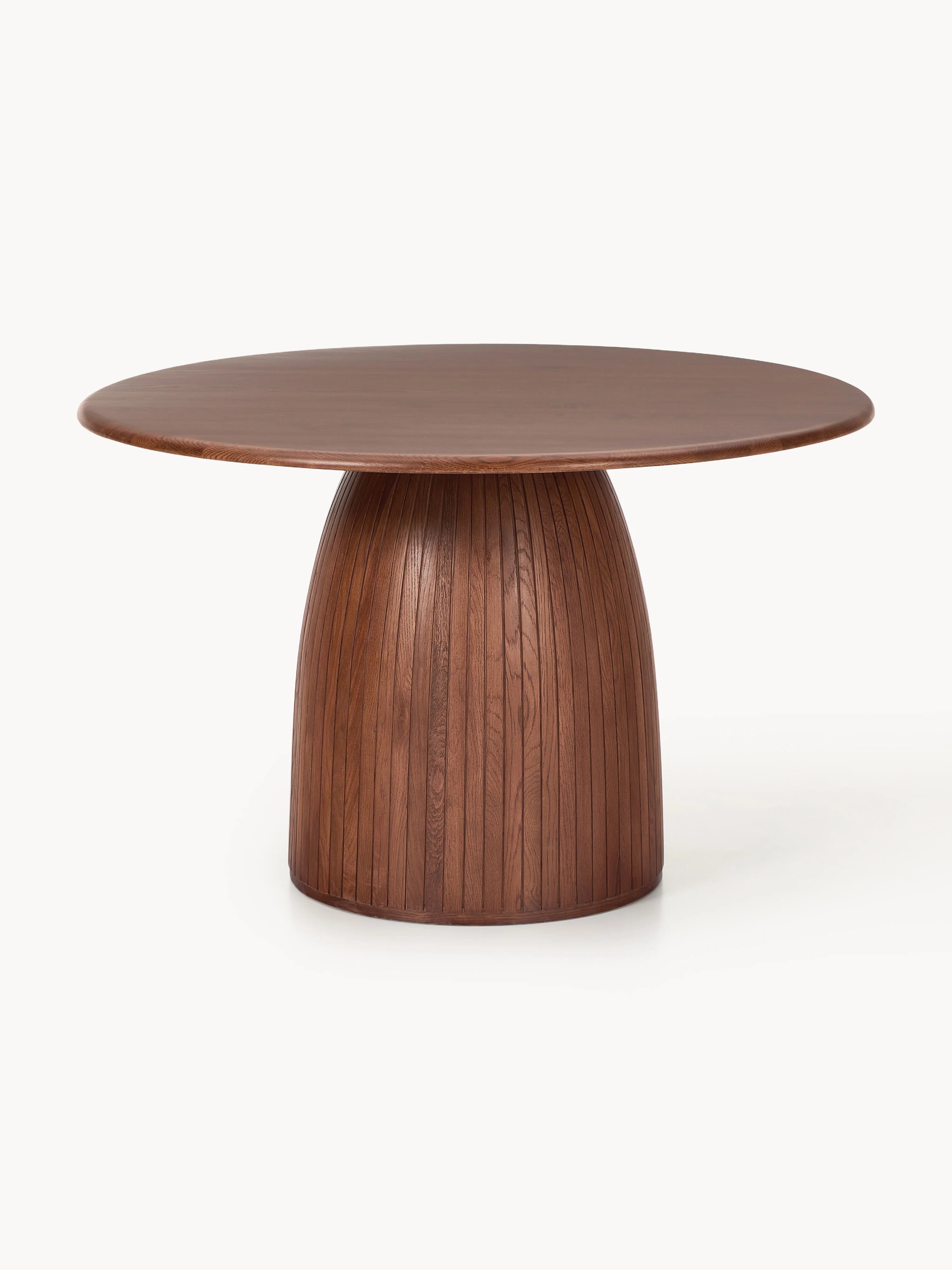 Ronde eettafel Nelly met groefstructuur, in verschillende formaten