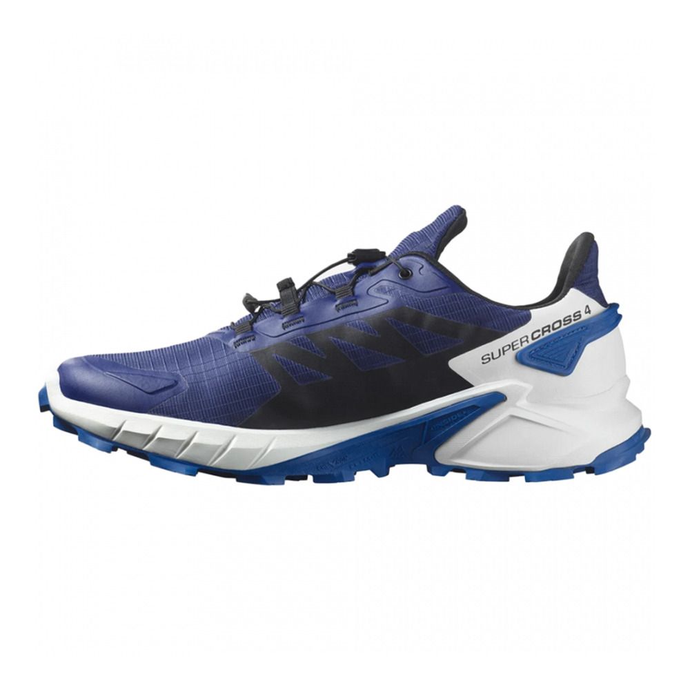 Salomon SUPERCROSS 4 - Chaussures trail Homme blue print/black/lapis blue