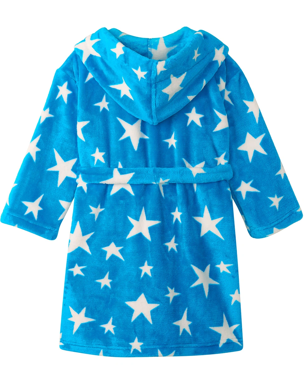 Fleece-Bademantel STARRY NIGHT in sky blue