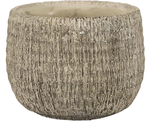 Fez aardewerk plantenbak, Ø 13,5 cm, H 10,5 cm, grijs
