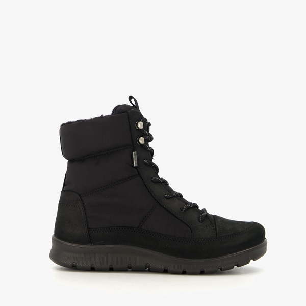 ECCO Babette dames veterboots zwart gevoerd
