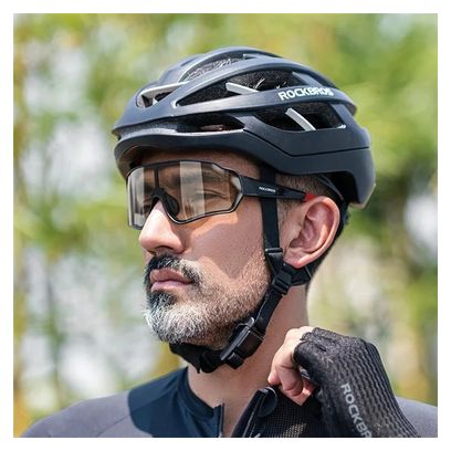 Lunettes de cyclisme photochromiques polarisées  anti-vent - noir
