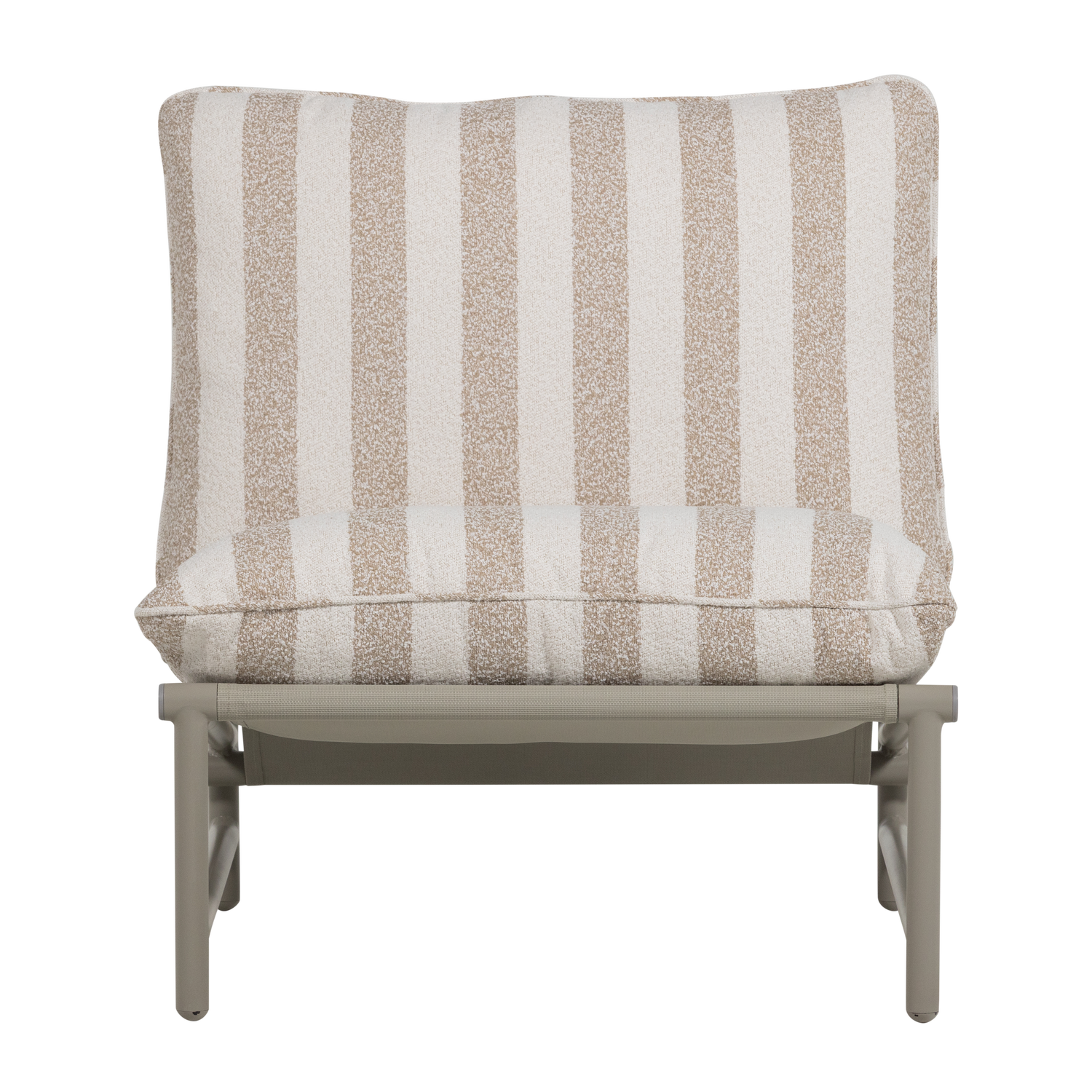 WOOOD Elvo Loungestoel Tuin - Aluminium - Wit|Zand - 75x82x75