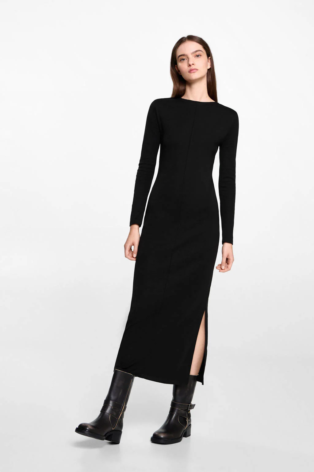 MANGO TEEN bodycon jurk zwart