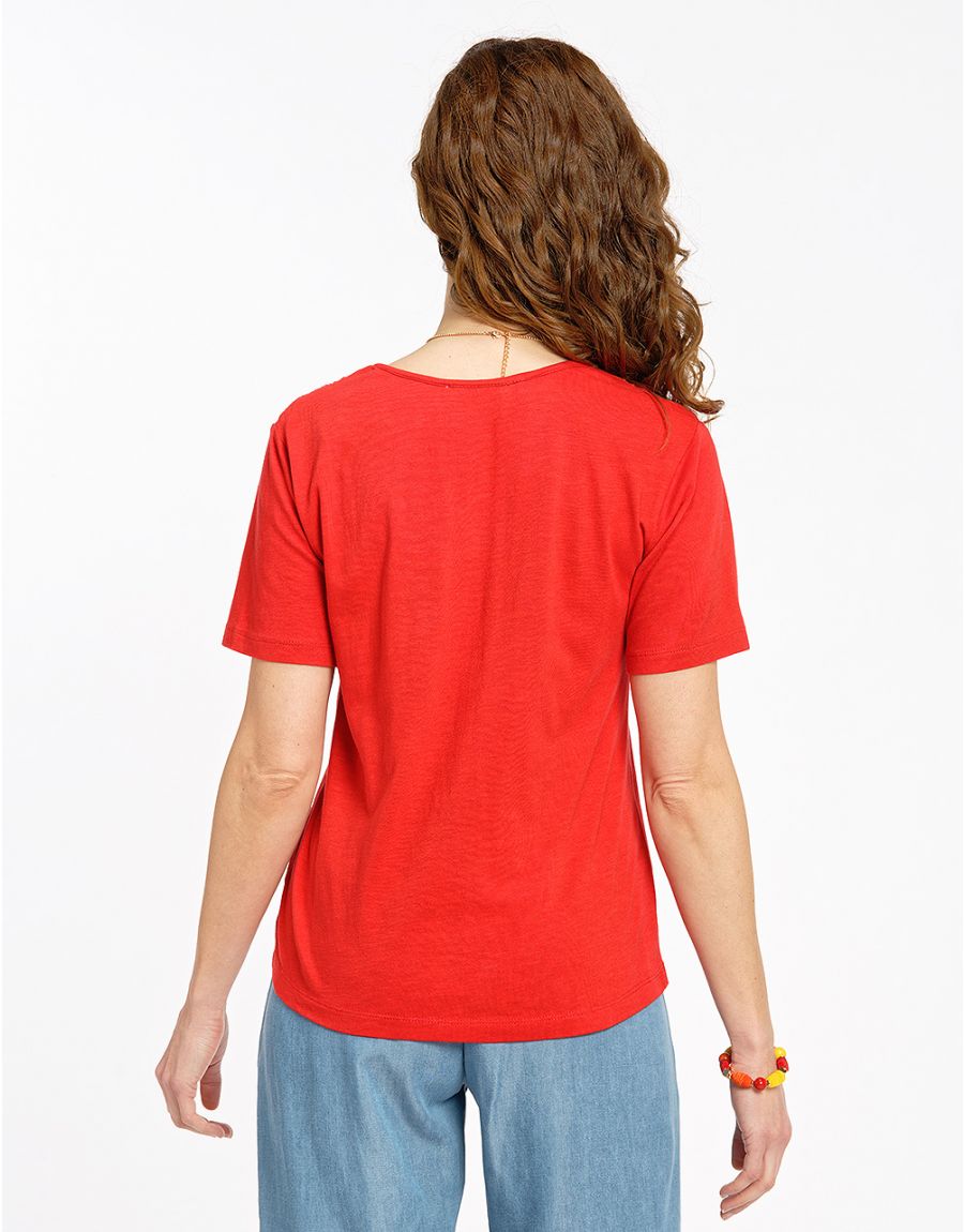T- shirt rouge coquelicot
