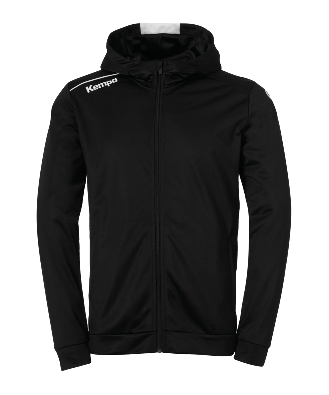 Kempa Player Kapuzenjacke Schwarz Weiss F01