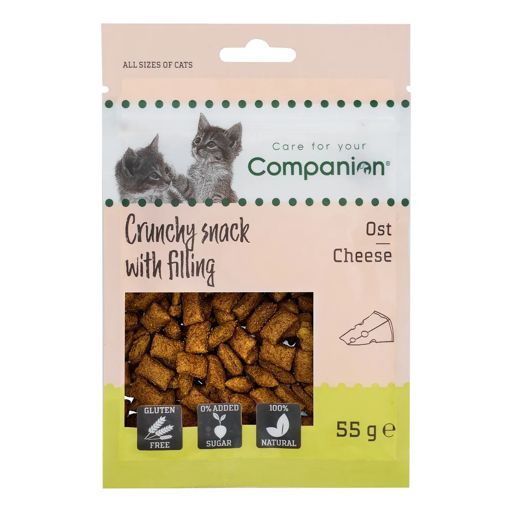 Companion Cat Crunchy Snack m. Ost - 55 g.