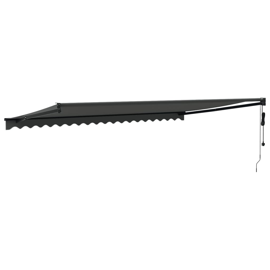 Auvent rétractable automatique anthracite 5x3 m