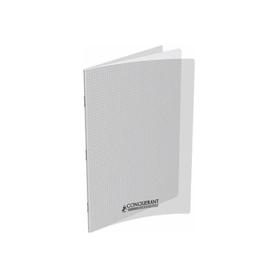 Conquérant Classique - Cahier polypro 24 x 32 cm - 48 pages - petits carreaux (5x5mm) - transparent