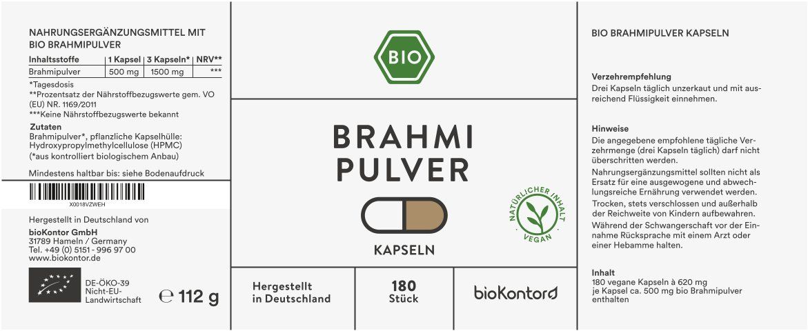 bioKontor Brahmipulver Kapseln