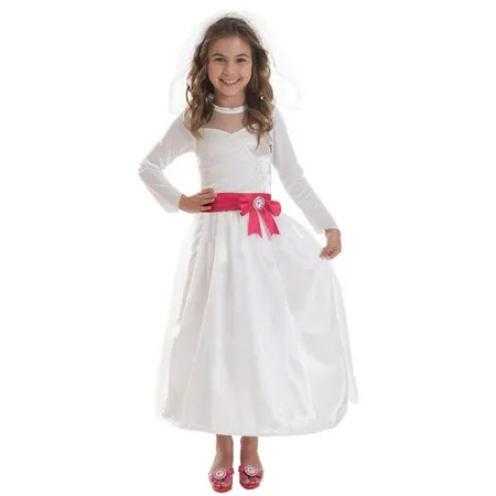 amscan Kostüm Kleid Braut 2-teilig, Gr. 104