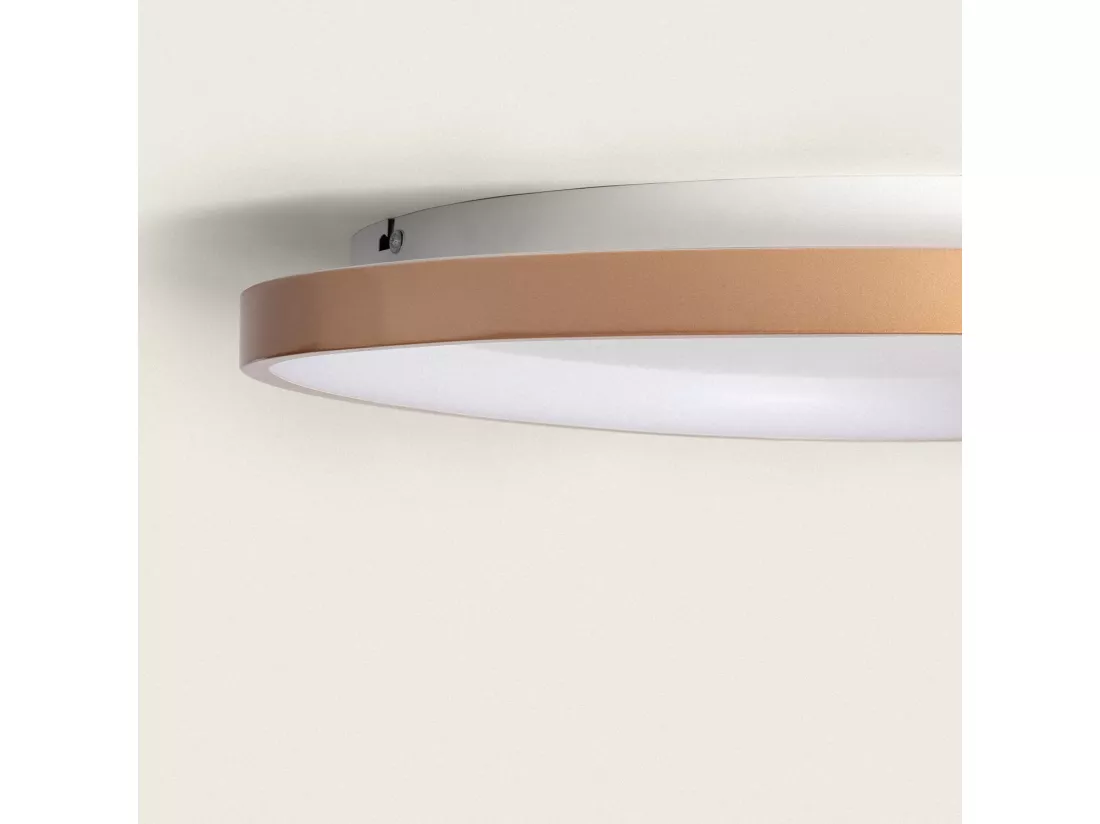 Plafonnier LED Oval 30W Métal Ø600 mm CCT Sélectionnable Owen Doré