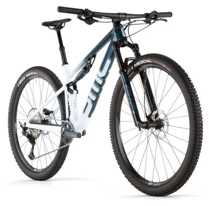 VTT Tout-Suspendu BMC Fourstroke Three Shimano SLX 12V 29'' Bleu Dark Petrol Blanc Sand 2024