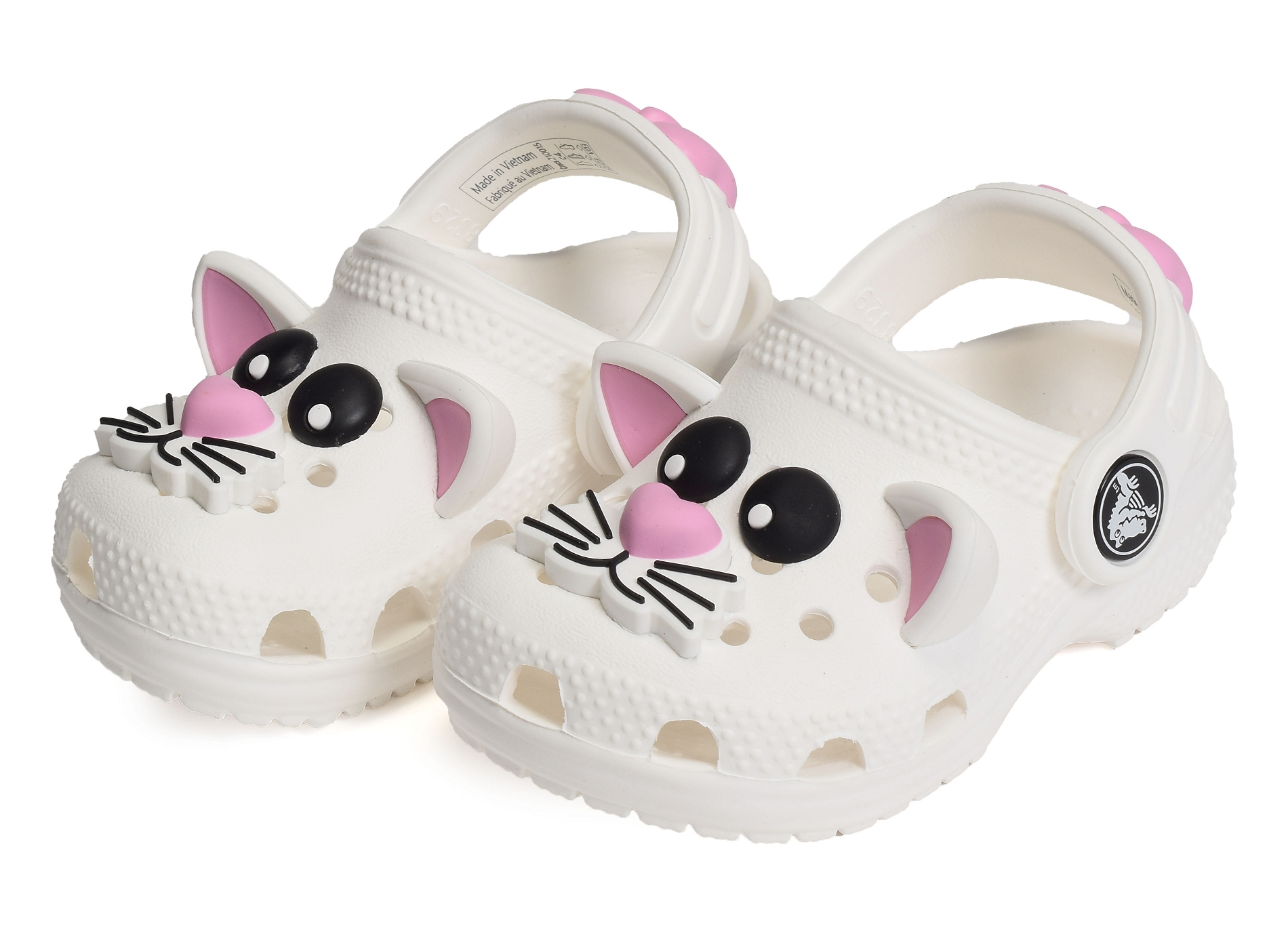 Classic iam cat clog blanc rose