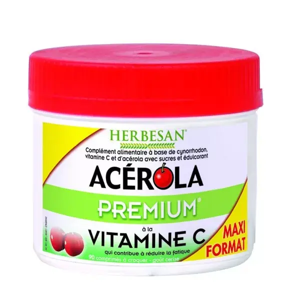 Herbesan Acerola Premium Eco Tamanho 90 Comprimidos Mastigáveis