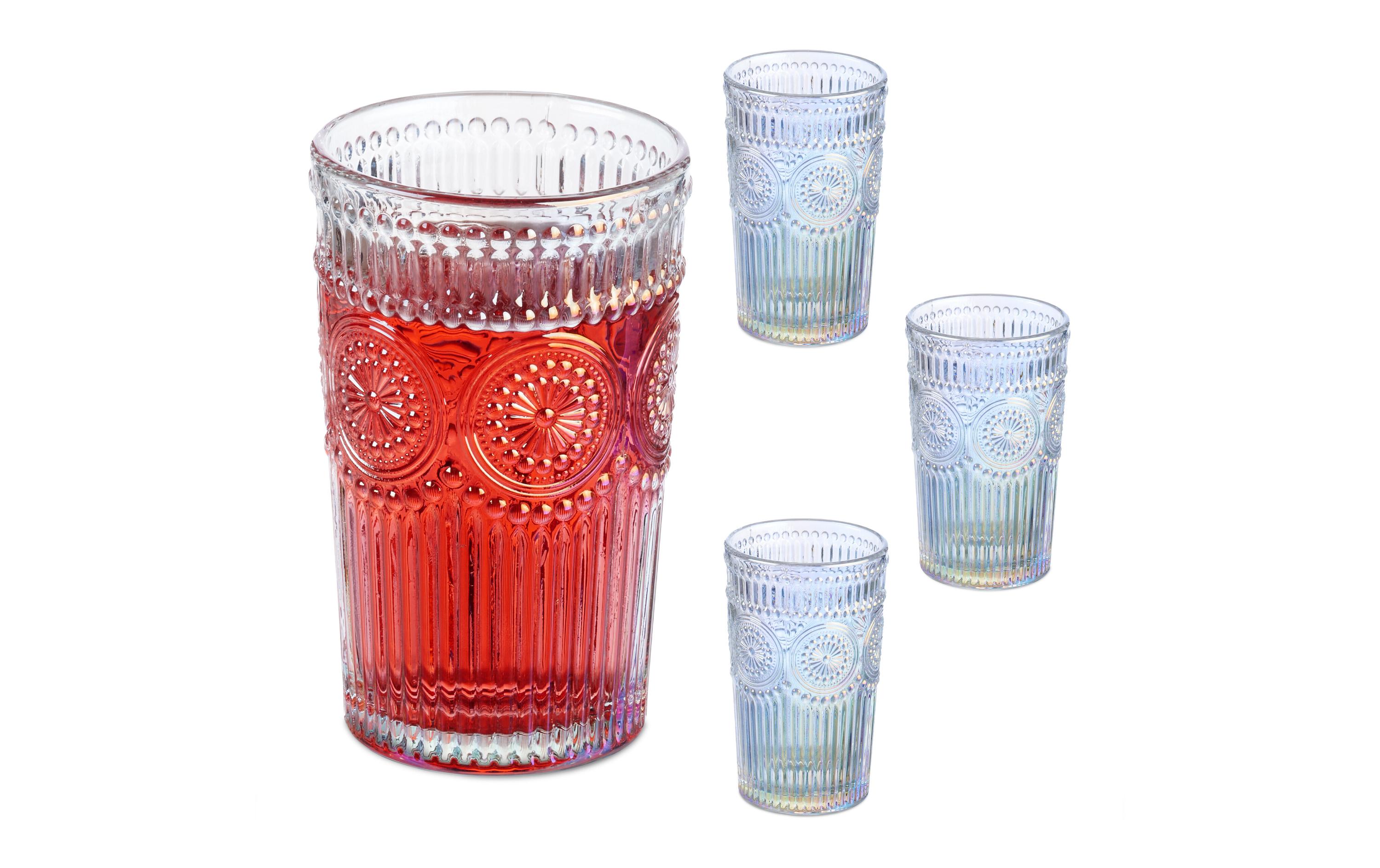Trinkglas Vintage 4er Set, Mehrfarbig, 360 mlWassergläser