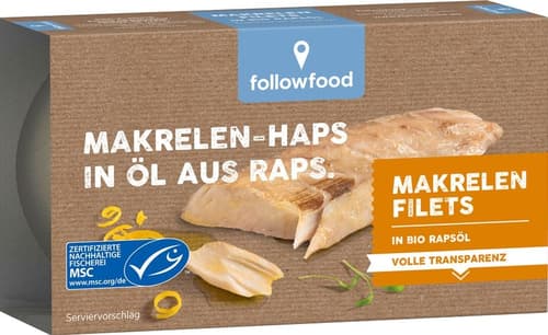 followfood MSC Makrelen Filets in Bio Rapsöl