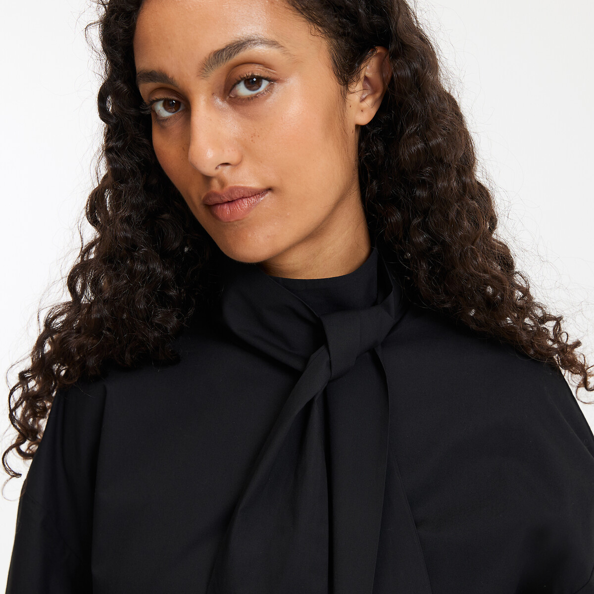 COLEÇÃO LA REDOUTE<br>Vestido curto e amplo com mangas compridas