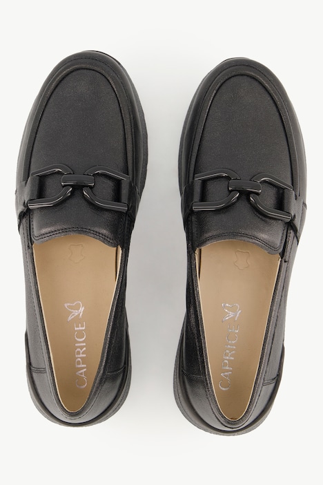 Caprice Leder-Slipper, Nappaleder, Spange, Weite H