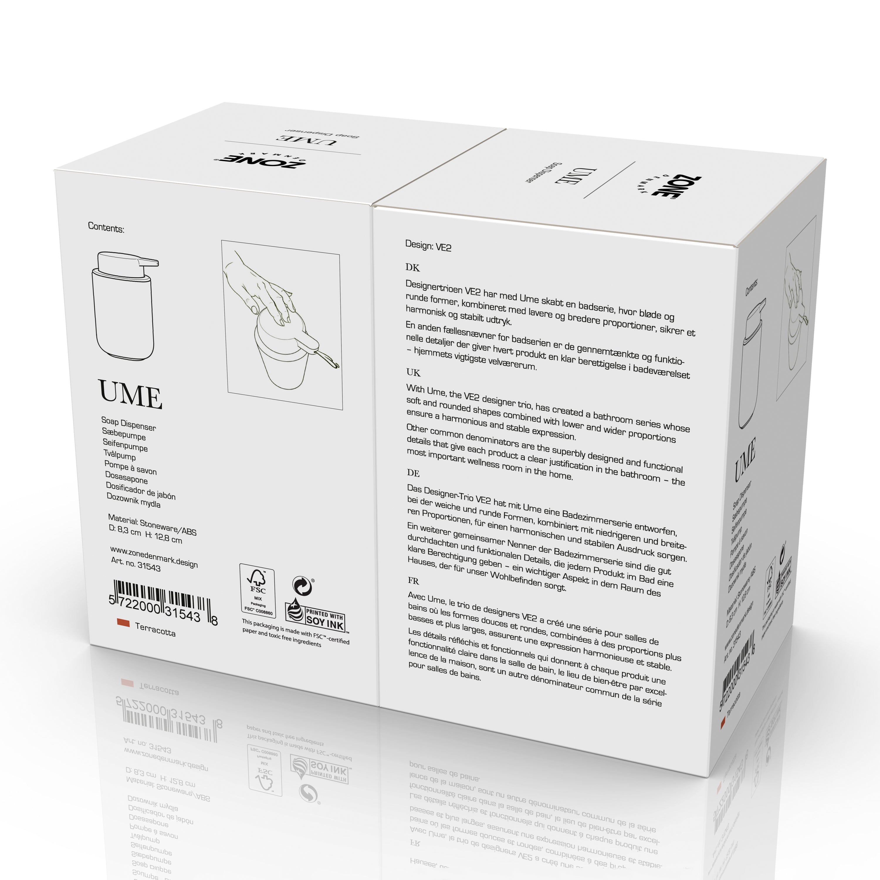 Zone Denmark Ume Zeepdispenser - Terracotta