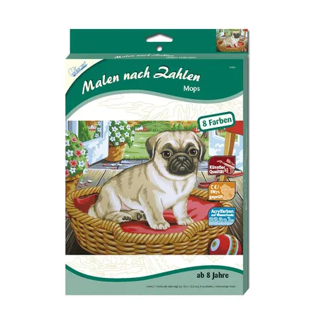Mammut Malen nach Zahlen Classic - Mops, Komplettset